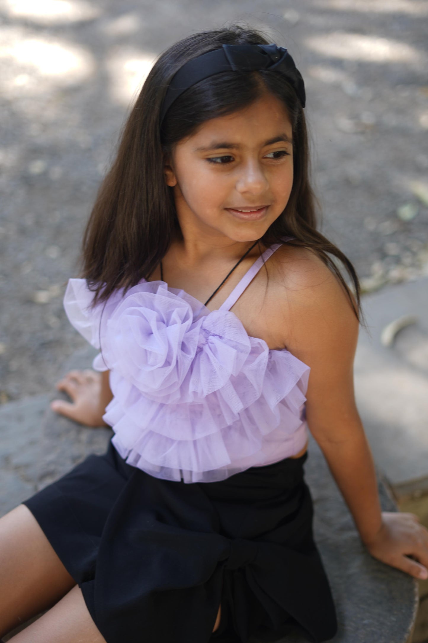 Bow skirt & flower top