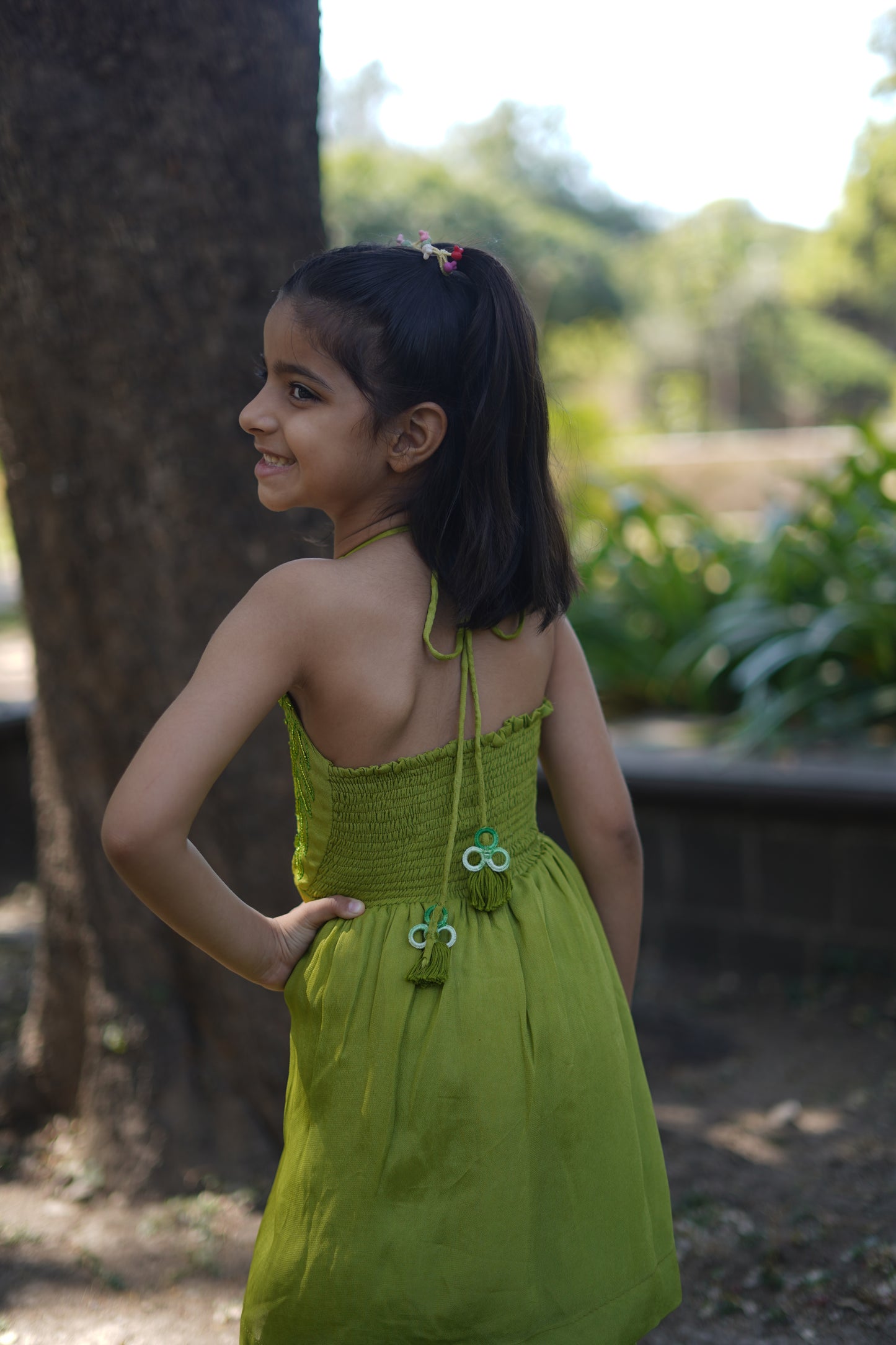 Green sharara set