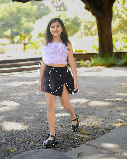 Bow skirt & flower top