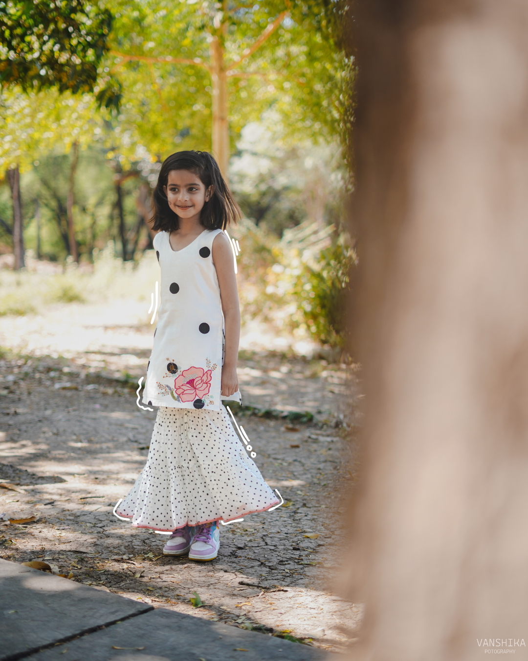 Polka applique set